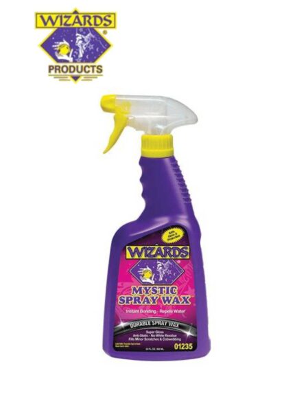 WIZARDS® Mystic Spray Wax™ 01235 Slick Finish Detailer, 22 oz Spray Bottle, Off-White