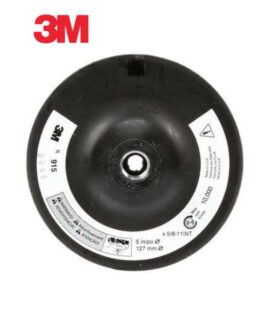 Scotch-Brite™ 05682 916 Series Regular Disc Pad Holder, 6 in Dia, 5/8 in - 11 TPI Arbor, Hook and Loop Attachment