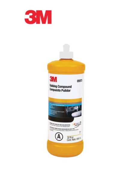 3M™ 05973 Rubbing Compound, 1 qt Bottle, Tan, Liquid, Compound