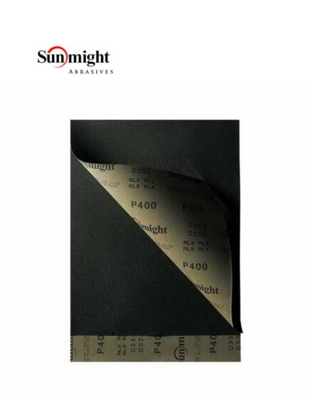 Sunmight 08116 Plain Sheet, 9 in W x 11 in L, P400 Grit, Aluminum Oxide Abrasive, Wet/Dry