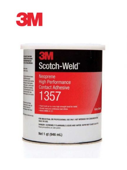 Scotch-Weld™ 19892 1357 Series High Performance Contact Adhesive, 1 qt Can, Liquid, Gray/Green, 30 min Curing