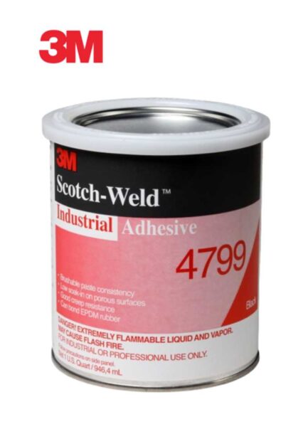 3M™ Industrial Adhesive 4799, Black, 1 Quart Can, 12/case