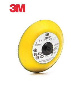3M™ 28472 Regular Disc Pad, 3 in Dia, 1/4 in – 20 TPI Arbor, Hook and Loop Attachment
