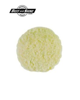 BUFF and SHINE Grip Pad™ 301G Twist Buffing Pad, 3 in Dia, Hook and Loop Attachment, Wool Pad, White