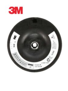 3M™ 05680 Regular Disc Pad Holder, 5 in Dia, 5/8 in - 11 TPI Arbor, Hook and Loop Attachment