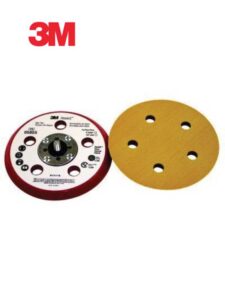3M™ 05855 Dust Control Low Profile Backup Pad, 5 in Dia, 5/16 in - 24 TPI Arbor, Hook and Loop Attachment