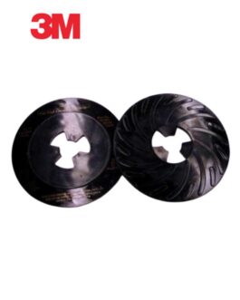 3M™ 80515 805 Series Retainer Nut Ribbed Disc Pad Face Plate, 7 in Dia, Hard, Black