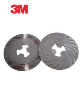 3M™ 80516 805 Series Retainer Nut Ribbed Disc Pad Face Plate, 7 in Dia, Medium, Gray