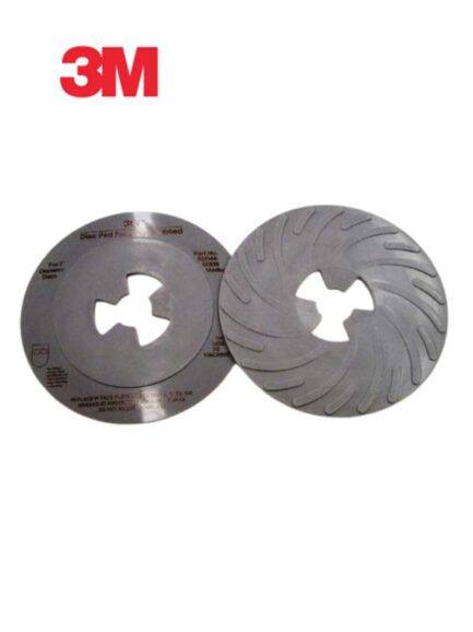3M™ 80516 805 Series Retainer Nut Ribbed Disc Pad Face Plate, 7 in Dia, Medium, Gray