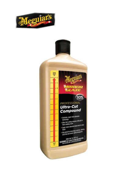 Meguiar's® Mirror Glaze® M10532 Ultra-Cut Compound, 32 oz Bottle, Gloss Creamy White, Liquid