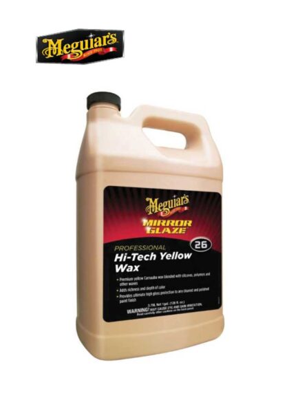 Meguiar's® Mirror Glaze® M2601 Hi-Tech Wax, 1 gal Can, High Gloss, Light Yellow, Liquid