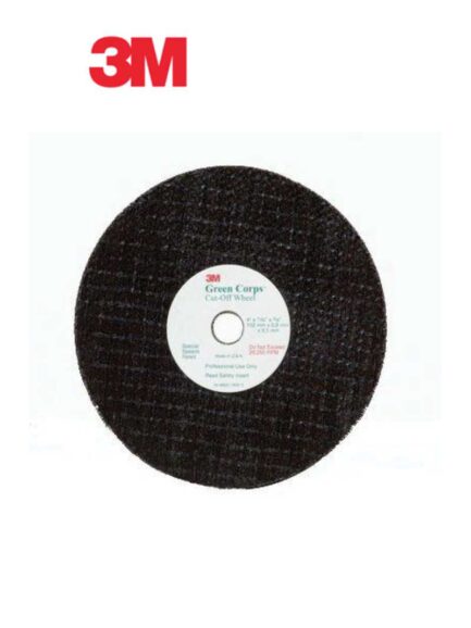 Green Corps™ 01991 Cut-Off Wheel, 3 in Dia x 3/16 in THK Wheel, 3/8 in Center Hole, Aluminum Oxide Abrasive