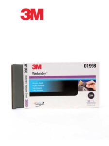 Imperial™ Wetordry™ 01998 401Q Series Abrasive Sheet, 5-1/2 in W x 9 in L, 3000 Grit, Fine Grade, Black