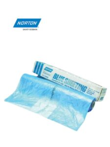 Norton® 03723 Premium Tri-Layer Paintable Sheeting, 20 ft W x 350 ft L, 0.4 mil THK, Plastic, Blue