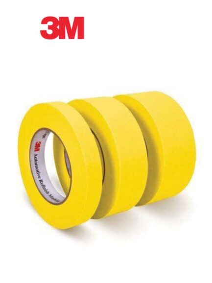 3M™ 06654 388N Automotive Refinishing Masking Tape, 55 m x 36 mm, 6.3 mil THK, Yellow, 388N - Imagen 2