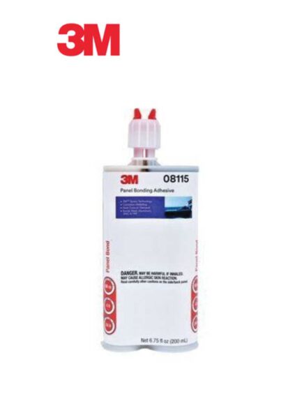 3M™ 08115 2-Part Panel Bonding Adhesive, 200 mL Dual Syringe Cartridge, Viscous Liquid, Black, 1.2, 24 hr Curing