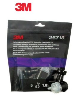 3M™ 26718 Atomizing Head Refill Kit, 1.8 mm Size, Clear, Use With: 3M™ 26832 HVLP Gravity Spray Gun