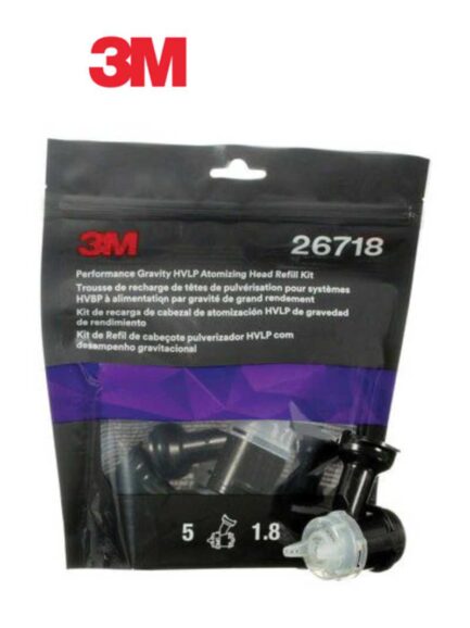 3M™ 26718 Atomizing Head Refill Kit, 1.8 mm Size, Clear, Use With: 3M™ 26832 HVLP Gravity Spray Gun - Imagen 2