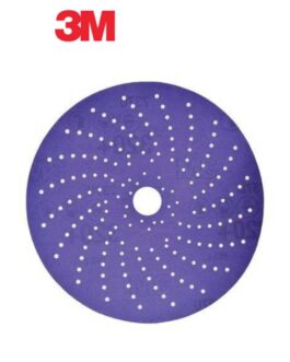Cubitron™ II 31483 737U Series Multi-Hole Clean Sanding Abrasive Disc, 6 in Dia, 320+ Grit, Hook and Loop, Purple