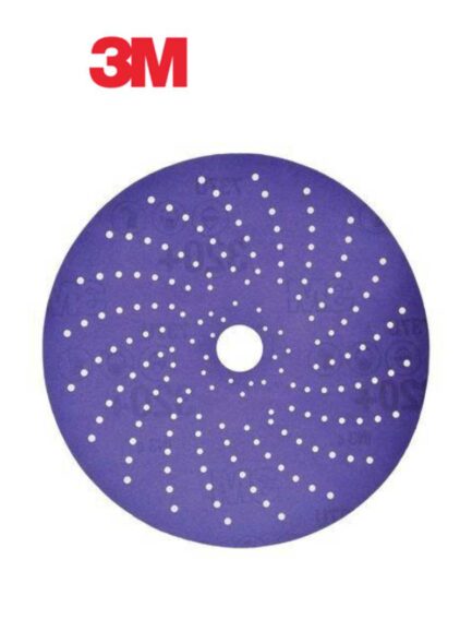 Cubitron™ II 31483 737U Series Multi-Hole Clean Sanding Abrasive Disc, 6 in Dia, 320+ Grit, Hook and Loop, Purple