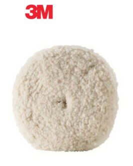 3M™ 33280 Double-Sided Compound Pad, 9 in Dia, Quick Connect Attachment, Wool Pad, White