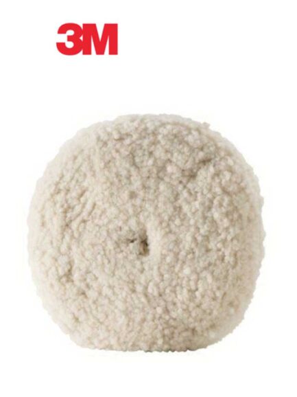 3M™ 33280 Double-Sided Compound Pad, 9 in Dia, Quick Connect Attachment, Wool Pad, White