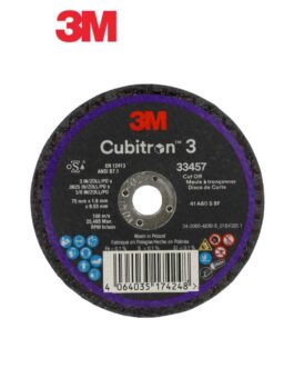 3M™ Cubitron™ 3 Cut-Off Wheel 33457, 75 mm x 1.6 mm x 9.53 mm, 5 EA/PK, 6 PK/CS