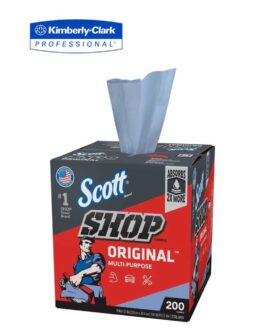 Scott® 75190 Multi-Purpose Shop Towel, 9 x 12 in, 200, Blue, Multi-Purpose, 1 Plys