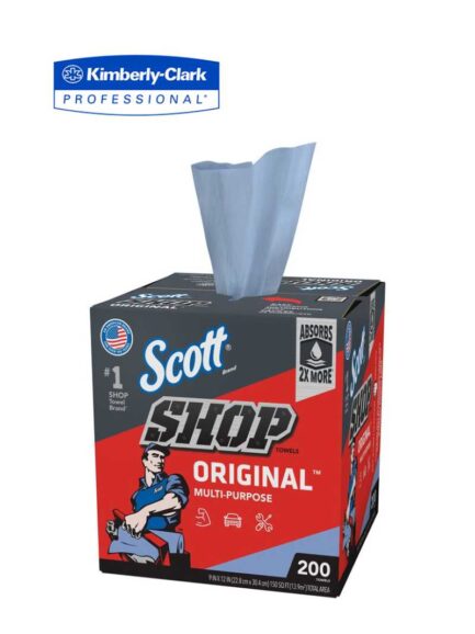 Scott® 75190 Multi-Purpose Shop Towel, 9 x 12 in, 200, Blue, Multi-Purpose, 1 Plys