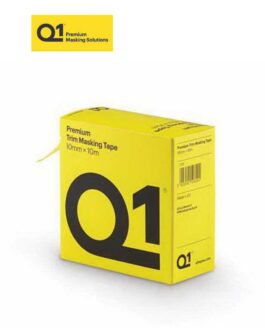 Q1® TT01 Premium Self-Adhesive Trim Masking Tape, 10 m, 10 mm THK, Sun Yellow