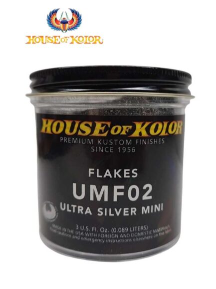 HOUSE OF KOLOR® UMF02-B01 UMF Series Dry Flake, 3 oz Can, Ultra Silver, 1/500th Square