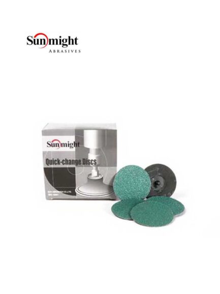 Sunmight 00202 Closed Coated Quick Change Disc, 2 in, P36 Grit, Alumina Zirconia, Roloc Attachment
