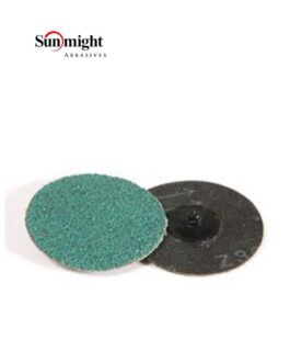 Sunmight 00206 Closed Coated Quick Change Disc, 2 in, P80 Grit, Alumina Zirconia, Roloc Attachment