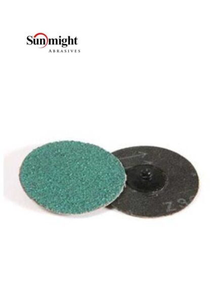 Sunmight 00206 Closed Coated Quick Change Disc, 2 in, P80 Grit, Alumina Zirconia, Roloc Attachment