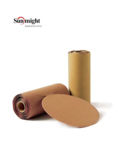 Sunmight Gold 00606 Open Coated Link Roll Sanding Disc, 6 in, P80 Grit, Premium Aluminum Oxide, PSA Attachment