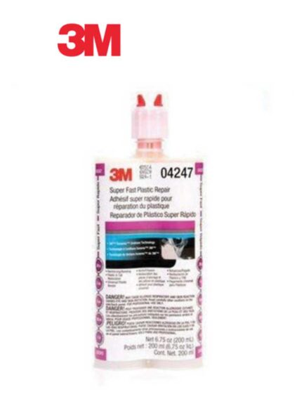 3M™ Duramix™ 04247 Super Fast Plastic Repair, 200 mL Duo-Pak Cartridge, Viscous, Clear, 1 to 4 hr Curing