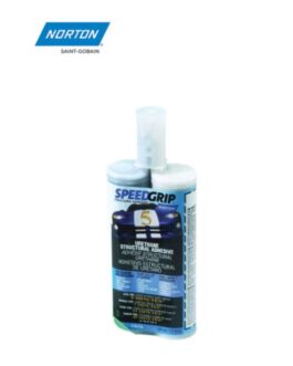Norton® SPEEDGRIP™ 04616 Structural Adhesive, 220 mL, Liquid, Black, 1.288 at 70 deg F, 7 min Application