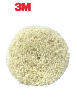 3M™ 05703 Double-Sided Compound Pad, 9 in Dia, Screw-On Attachment, Wool Pad, White