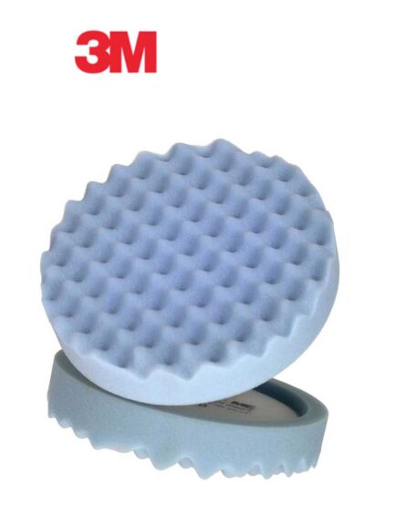 Perfect-It™ 05733 Single Sided Ultrafine Polishing Pad, 8 in Dia, Hook and Loop Attachment, Foam Pad, Blue