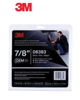 3M™ 06383 Acrylic Plus Series Automotive Attachment Tape, 20 yd x 7/8 in, 1.12 mm THK, Black