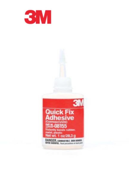 3M™ 08155 1-Component General Purpose Quick Fix Adhesive, 1 oz Bottle, Thin Fluid, Clear, 1 min Curing