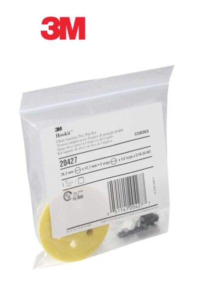 3M™ 20427 Clean Sanding Disc Pad Kit, 3 in Dia, 5/16-24 Internal Arbor/Shank, Foam, 6 Holes