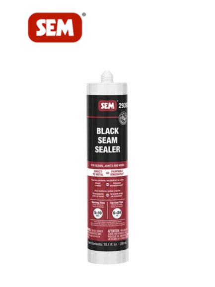 SEM® 29392 2900 1-Component Seam Sealer, 10.1 fl-oz Tube, Liquid, Black, 1K Component, 24 hr at 70 deg F Curing