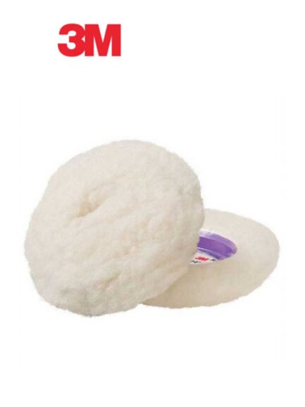 Perfect-It™ 30040 Single Sided Compounding Pad, 4 in Dia, Hook and Loop Attachment, Low Lint Wool Pad.