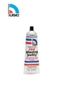 USC® 32035 Red Glazing Putty, 1 lb Tube, Paste/Gel