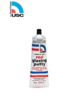 USC® 32035 Red Glazing Putty, 1 lb Tube, Paste/Gel