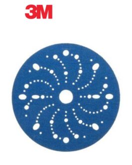 3M™ 36172 321U Series Multi-Hole Abrasive Disc, 6 in Dia, 80 Grit, Hook and Loop, Blue