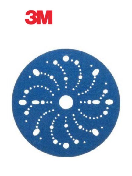 3M™ 36172 321U Series Multi-Hole Abrasive Disc, 6 in Dia, 80 Grit, Hook and Loop, Blue