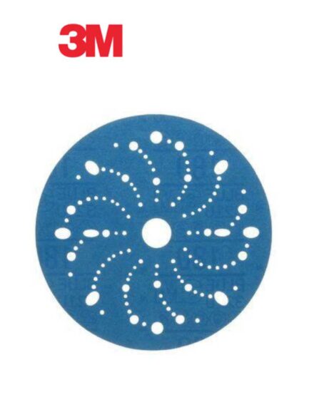 3M™ 36176 321U Series Multi-Hole Abrasive Disc, 6 in Dia, 180 Grit, Hook and Loop, Blue