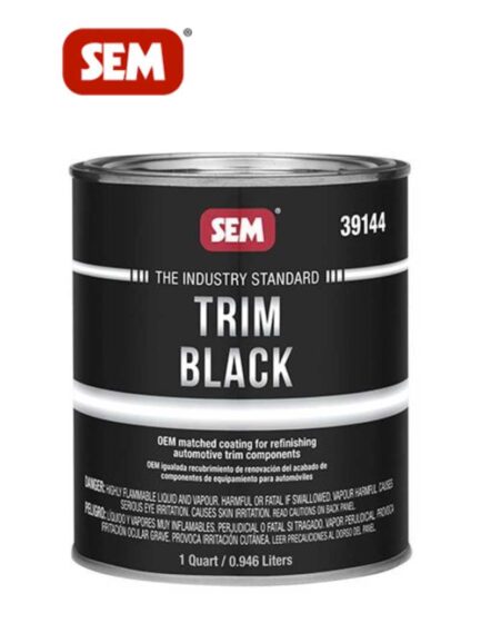 Trim Black 39144 Trim Paint, 1 qt, Black, 5 to 10 min Curing, Liquid